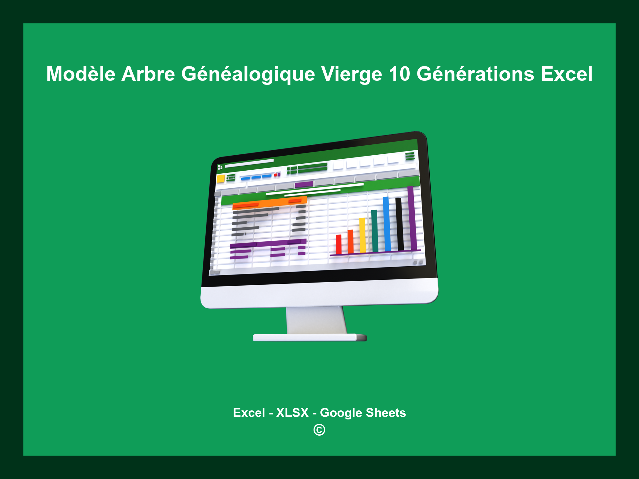 Modèle Arbre Généalogique Vierge 10 Générations Excel